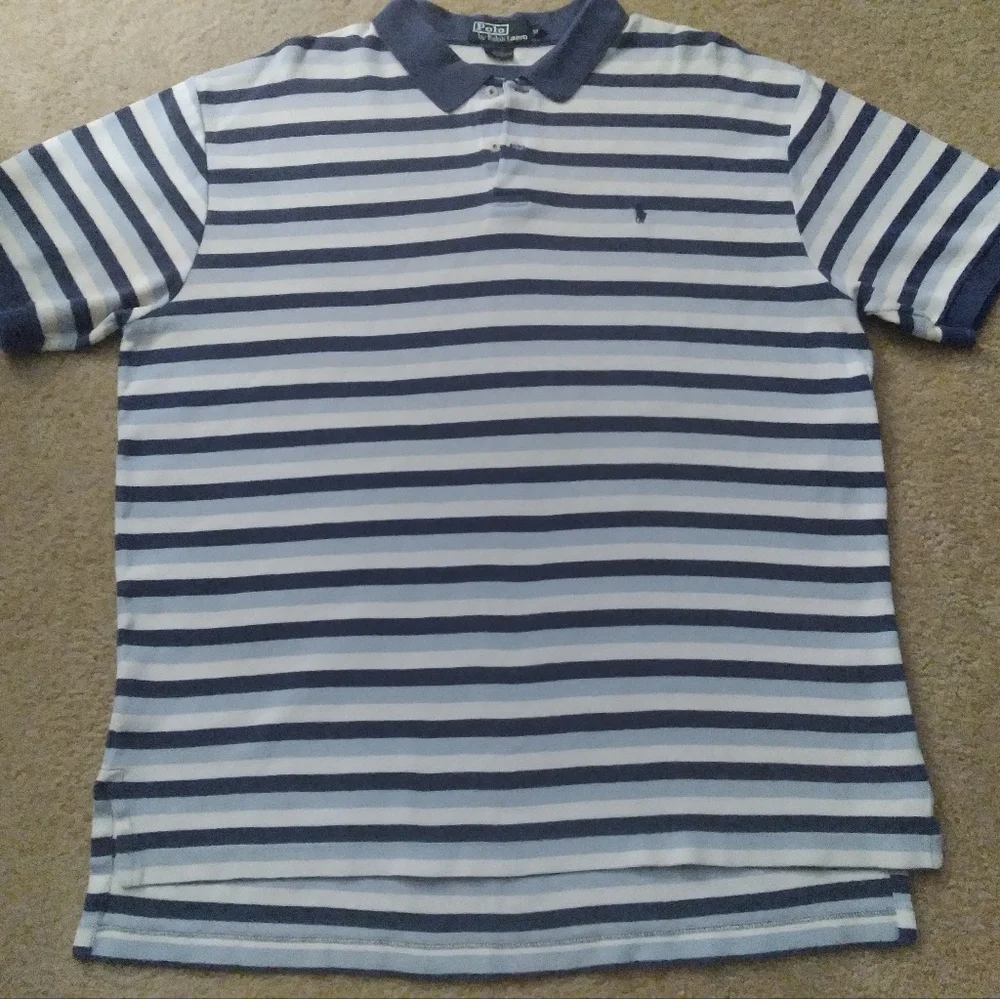 Polo by Ralph Lauren Striped Polo Preppy Y2K Office‎ Casual Academia Shirt XL